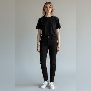 Patrizia Luca Textured Black Trousers